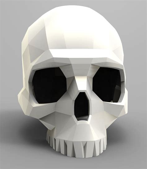 Faceted Skull 3d Model 3d Printable Cgtrader