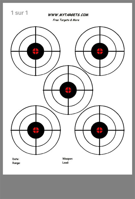 Printable 85x11 Shooting Targets