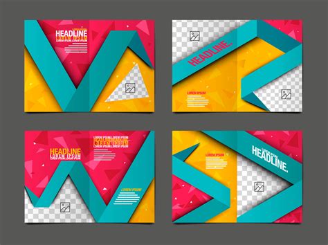 Banner Design Template With Colorful Geometric Background 673333 Vector