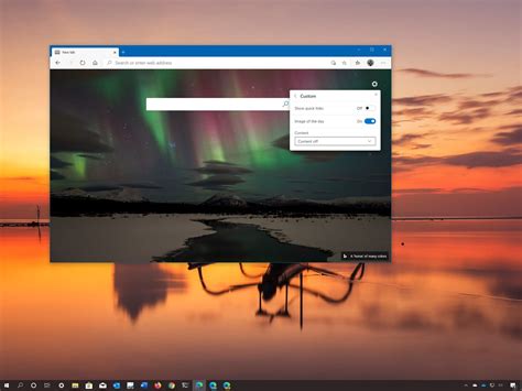Microsoft Edge New Tab Opens Bing Image To U