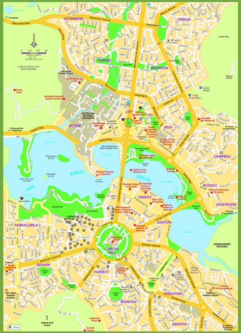 Canberra Street Map