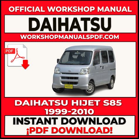 Daihatsu Archives Workshop Manuals PDF