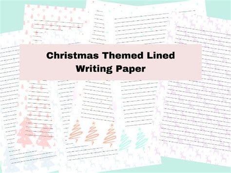 Christmas Themed Writing Paper Letter Writing Dear Santa Letter