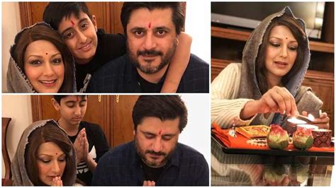 Sonali Bendre Celebrates Diwali In New York Shares Adorable Pics With Son And Husband Hindi