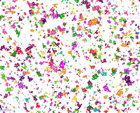 Carnaval Or Festival Confetti Colorful Pieces Stock Illustration