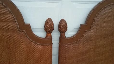 tommy bahama bamboo wicker rattan twin headboards with pineapple finia deg furniture designs