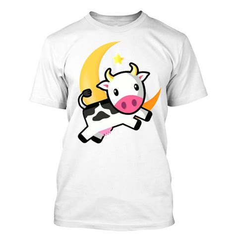 Cow Moon I Love Farming Agriculture Funny T Shirt Tees Discout Hot New