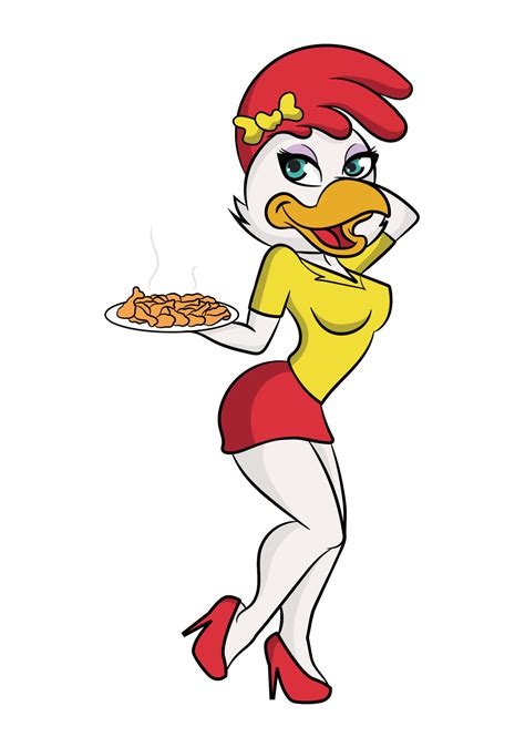 Cartoon Sexy Chicken Mascot Fast Food Character 7238885 Vector Art At