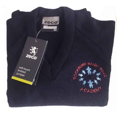 Cockburn Haigh Road Academy Navy Knitted V Neck Jumper Graham Briggs School Outfitters