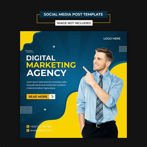 Creative Agency Social Media And Instagram Post Template Social Media Advertising Design