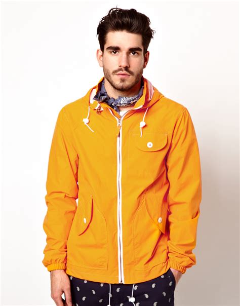 Penfield Rain Jacket In Orange For Men Lyst