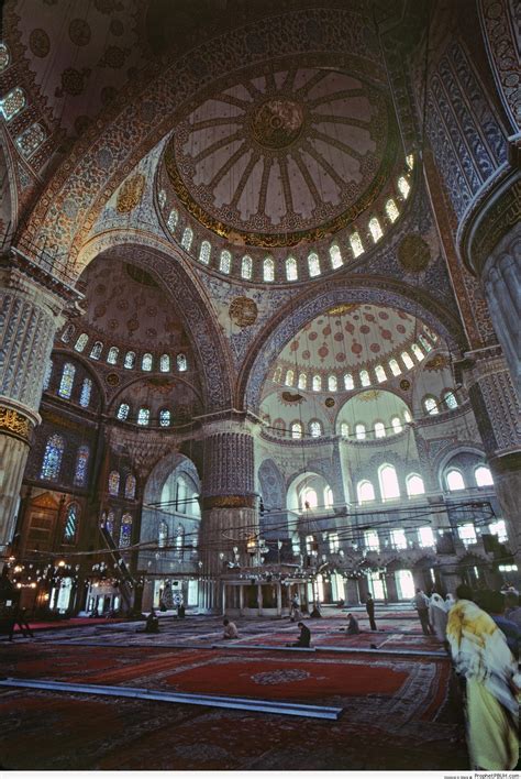 The mosque is popularly known as the blue mosque for the blue tiles adorning the walls of its interior. Interior of Sultan Ahmed Mosque (Blue Mosque) in Istanbul ...