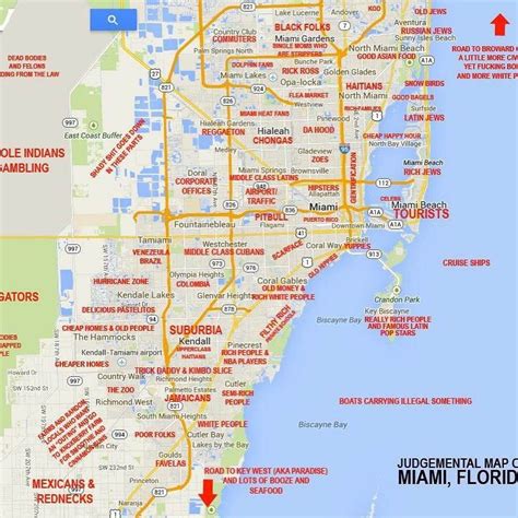 This Map Of Miami Neighborhoods And Stereotypes Associated With Them Is