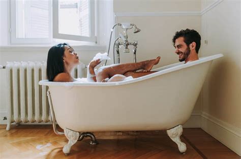 Couple Taking Bubble Bath