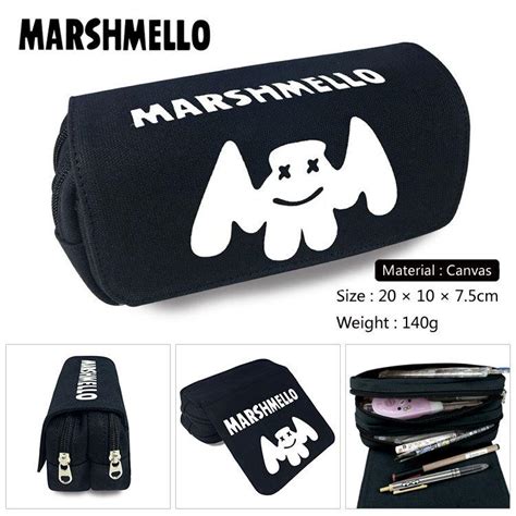 Buy Hundred Electric Dj Marshmallow Student Pencil Case Canvas Large
