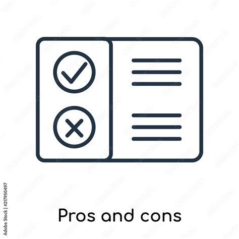 Pros And Cons Icon Vector Isolated On White Background Pros And Cons