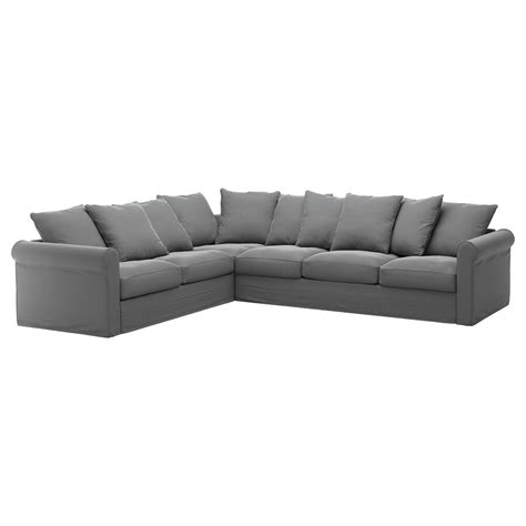 Vindtett, vanntett, slitesterk og god bevegelsesfrihet. GRÖNLID Hjørnesofa, 5-seters - Ljungen mellomgrå - IKEA
