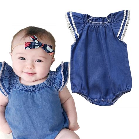 2017 Newborn Babies Summer Solid Tassel Bodysuits Infant Baby Girl Dark