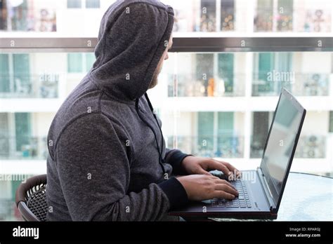 Cybercrime Hacking And Technology Concept Male Hacker Writing Code