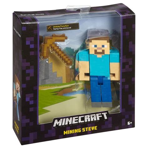 Jual Mattel Minecraft Mining Steve With Pickaxe 5 Inch Action