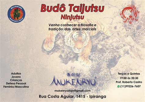 Cartaz Divulga O Bujinkan Mukenryu Dojo Artes Marciais