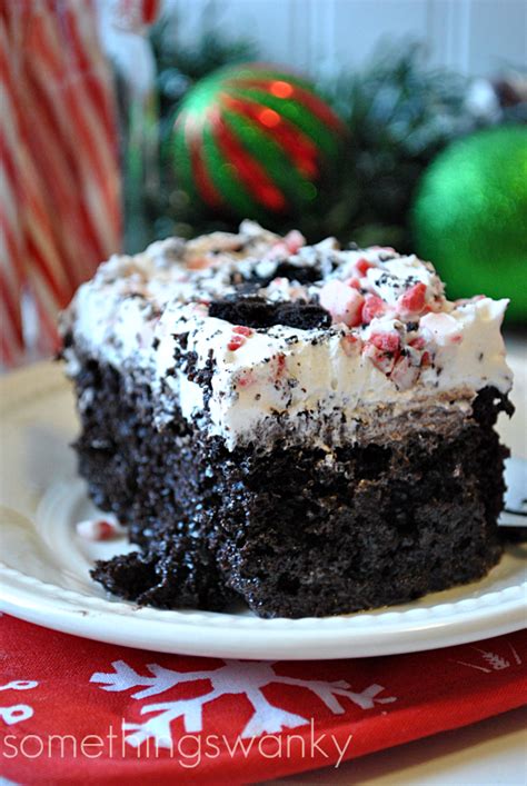 Remove the cakes from cake pans and cool. Better Than... Christmas Poke Cake - Something Swanky