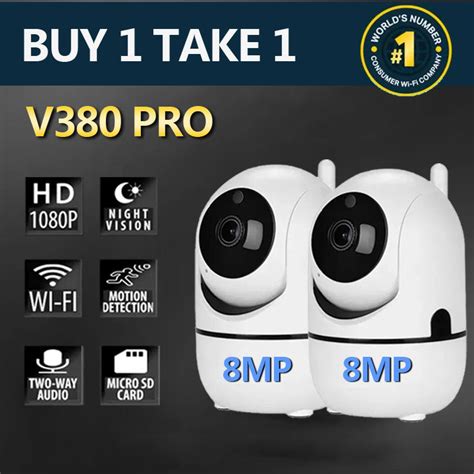 V380 Pro Cctv Camera Connect Cellphone Hd 8mp Ip Security Cameras Cctv