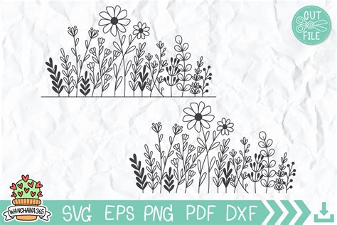 Flower Svg Wildflower Svg Crella