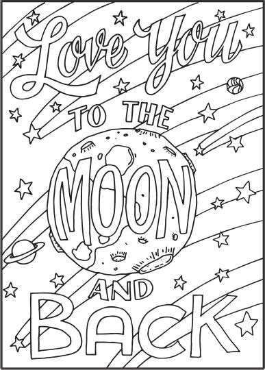 Download or print easily the design of your choice with a single click. I Love You To The Moon And Back Coloring Pages - Part 1