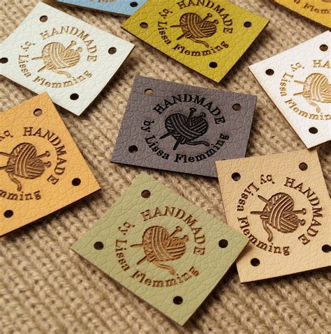 Personalized Faux Leather Labels Leather Product Tags Custom Etsy