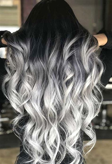 Pin By Ligia Martinez On Hair Silver Ombre Hair Grey Ombre Hair