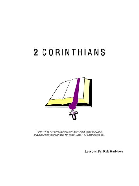 2 Corinthians Study Pdf First Epistle To The Corinthians Saint
