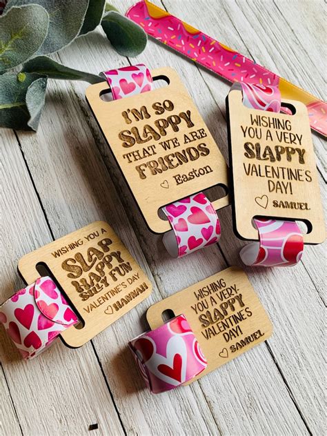 Slap Bracelet Valentines Day Svg Laser Ready Valentine Etsy