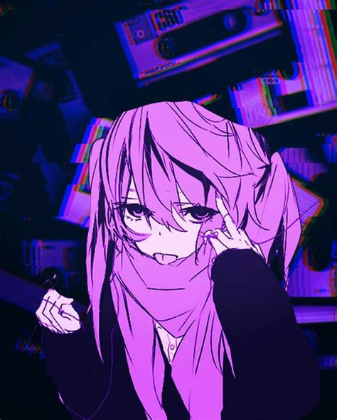 Purple Anime Aesthetic Cute Fotodtp