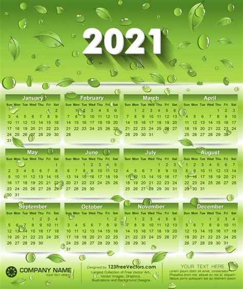 123freevectors 2021 Calendar This Can Be Very Useful If You Are