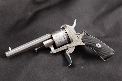 Belgian Lefaucheux Style 77mm Pinfire Pocket Pistol Folding Trigger