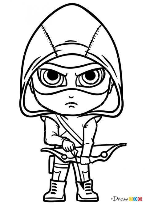 Search through more than 50000 coloring pages. How to Draw Green Arrow, Chibi Superheroes | Avengers ...
