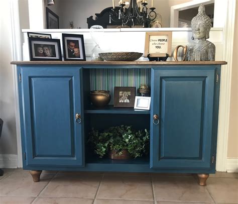 Turned These Kitchen Cabinets Into A Sideboard Painted With Custom
