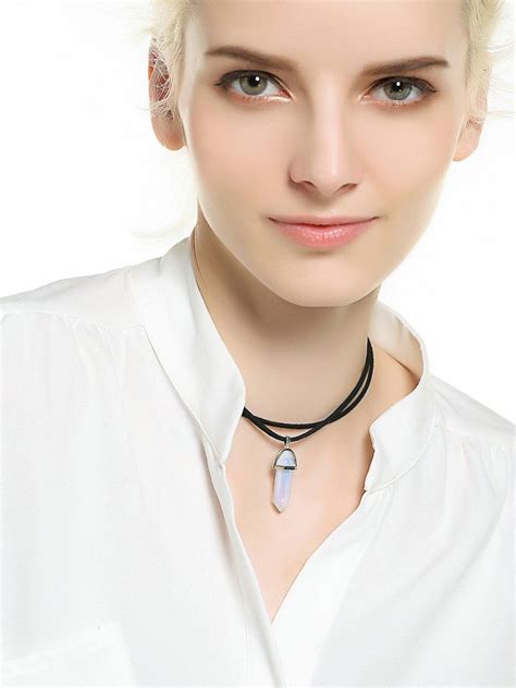 Aukmla Pendant Choker Necklace Jewelry For Women And Girls White Want Additional Info Click