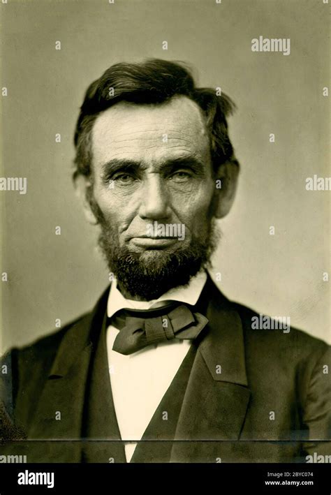Abraham Lincoln Usa President Portrait Black And White Vintage