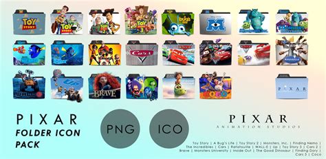 Pixar Folder Icon Pack By Purejoyandhappiness On Deviantart