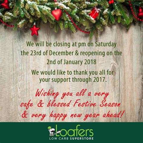 Wishing You All A Safe And Blessed Festive Season Loafers Lowcarb Deli