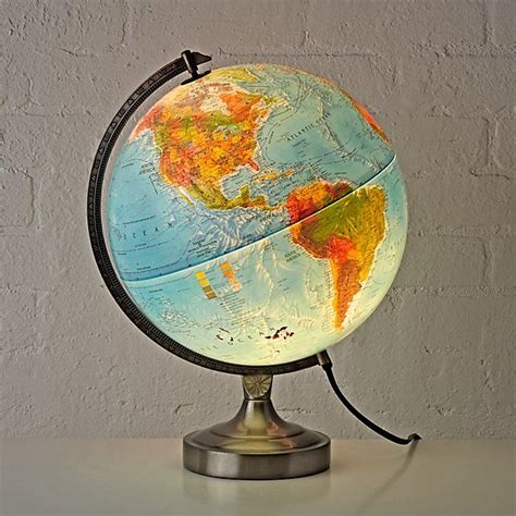 Kids World Globe Lamp Is An Educational Form Of Lighting Featuring A