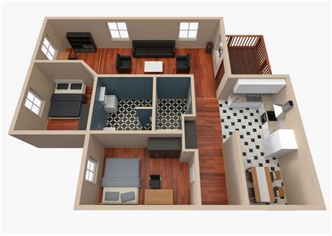 House Floor Plan 2 3d Model Obj 3ds Fbx Blend Dae