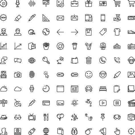 Black And White Icon Pack At Collection Of Black And