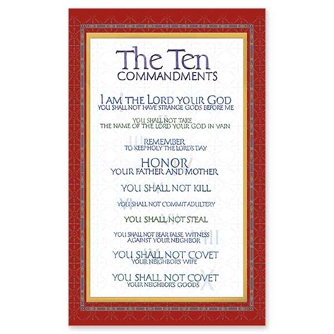 Ten Commandments Prayer