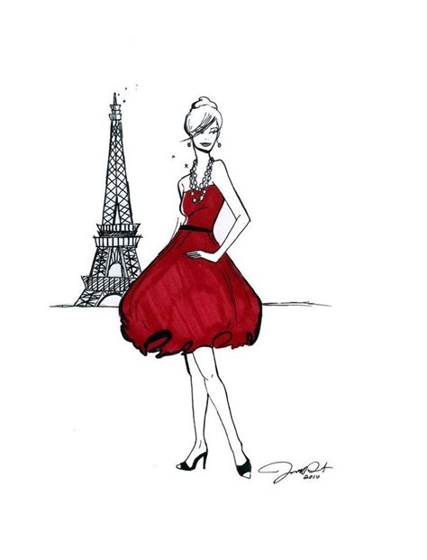 Paris Print Paris Illustration Fashion Sketches