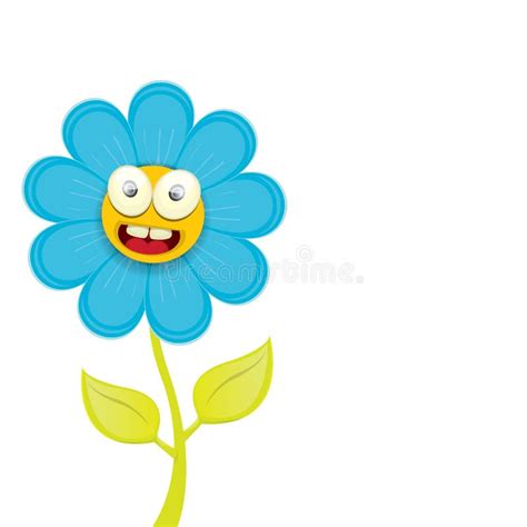 Vector Spring Cartoon Flowers On White Stock Vector Illustration Of