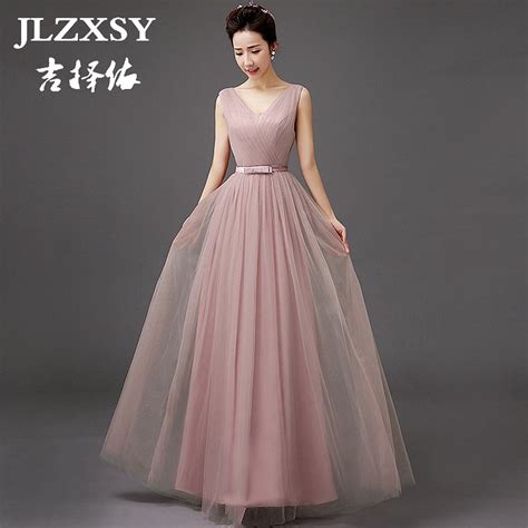 Jlzxsy Pale Mauve Elegant Long Maxi Dresses For Wedding