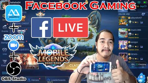 Paano Mag Live Stream Sa Facebook Ng Mobile Legends Youtube